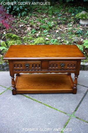 Image 22 of OLD CHARM LIGHT OAK TWO DRAWER COFFEE TABLE TV MEDIA STAND