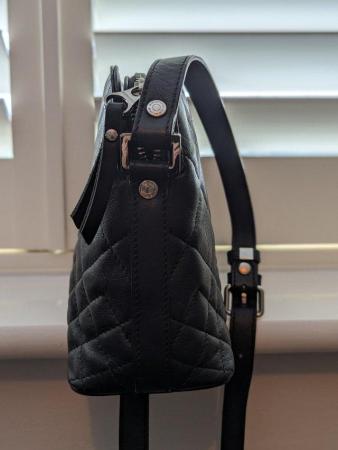 Image 2 of Sabrina Paris Designer Black Leather Quilted Crossbody Bag