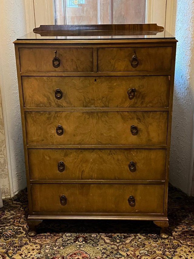 Preview of the first image of Antique Tall Chest of Draws.