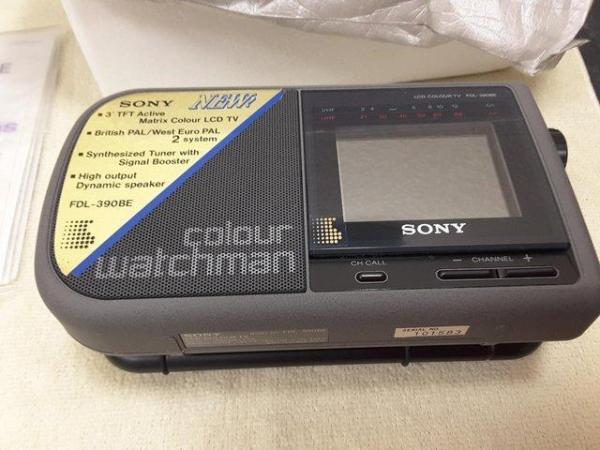 Image 5 of VINTAGE SONY COLOUR WATCHMAN TELEVISION AND POWER SUPPLY