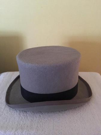 Image 2 of Gentlemans Grey Top Hat-Size Seven