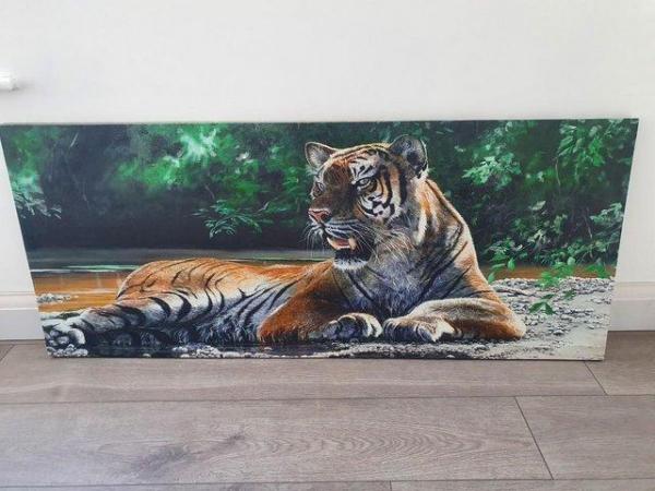 Image 1 of Tiger on Canvas good condition