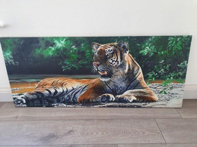 Preview of the first image of Tiger on Canvas good condition.