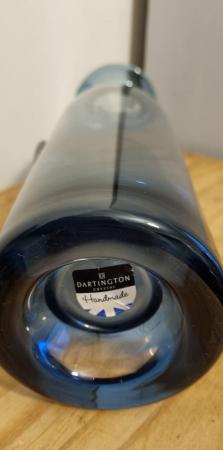 Image 3 of Dartington Dahlia Flower Bottle Vase, Ink Blue - VGC