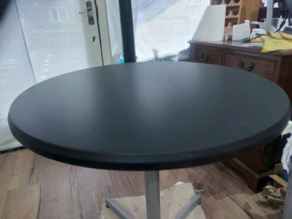 Image 3 of Upcycled black top occasional table