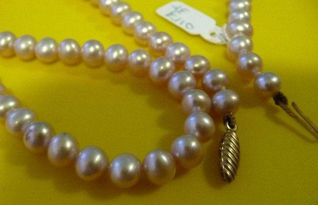Image 2 of ZARCO CULTURED PINK PEARL 16" NECKLACE c/w 9ct GOLD CLASP
