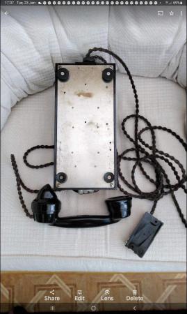 Image 1 of Telephone. Long Black Bakelite