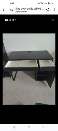 Image 2 of Ikea study table desk with drawers