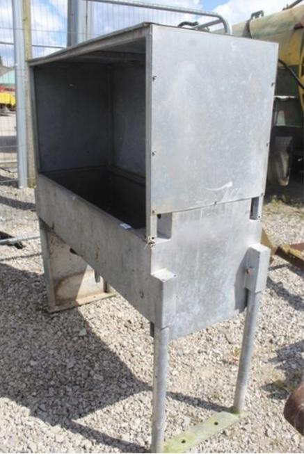 Preview of the first image of Large galvanised steel water trough with lid. Excellent cond.