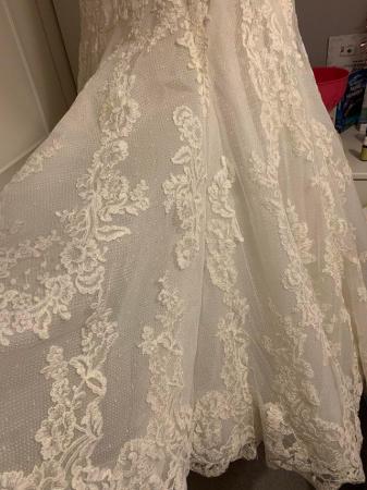 Image 1 of Enzoani designer wedding dress size 12 tall ivory lace