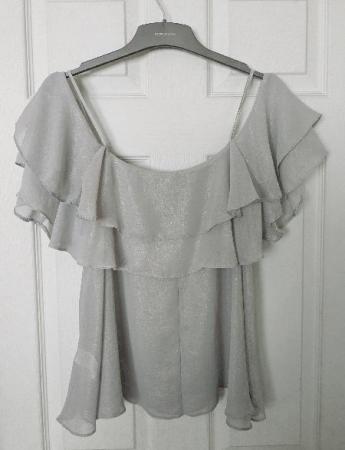 Image 2 of Ladies Grey Off The Shoulder Top By Atmosphere - Size 14