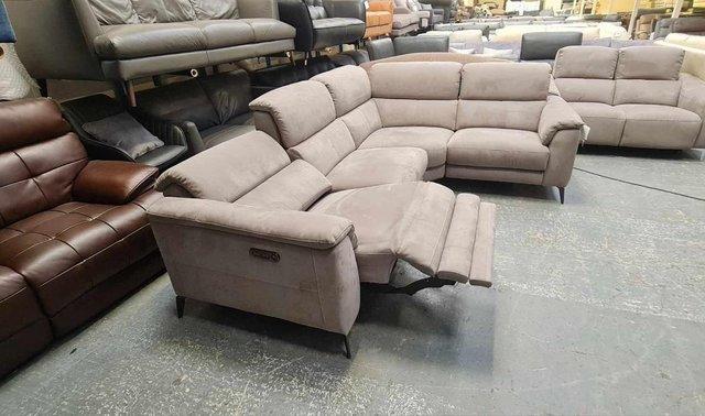 Image 8 of Illinois toronto charcoal fabric recliner corner sofa