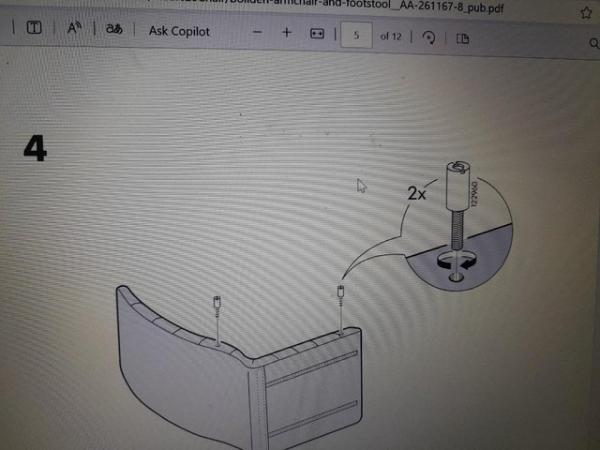 Image 2 of Wanted! Ikea bolt 122960  for Boliden Chair