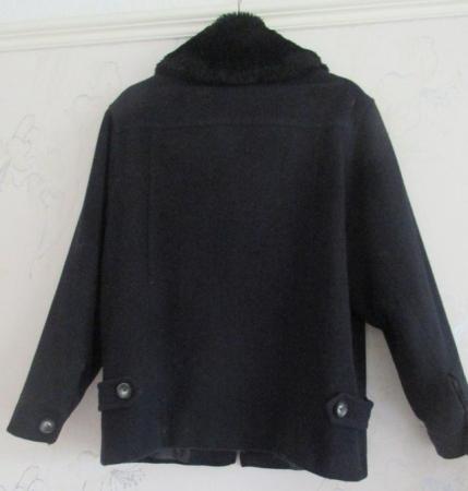 Image 2 of Charlotte Halton Black Wool Jacket Coat Size UK 12 Excellent
