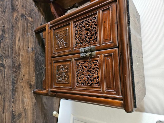 Preview of the first image of Teak Cabinet with 2 shelves.