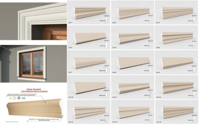 Image 7 of Exterior Coving Window Cornice Outside Wall Facade Crown