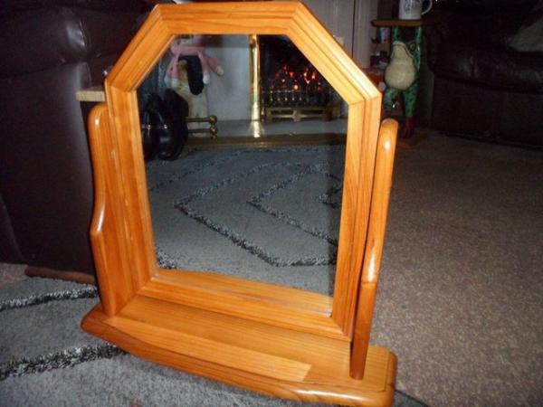 Image 1 of PINE DRESSING TABLE MIRROR
