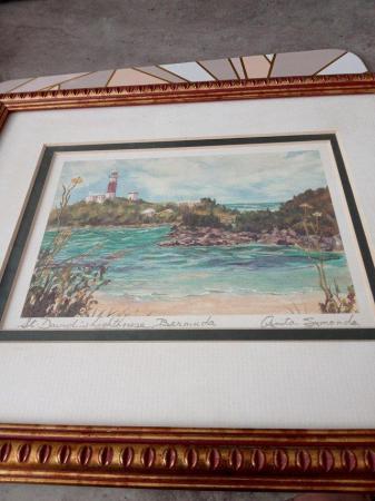 Image 2 of Signed print of Bermuda lighthouse