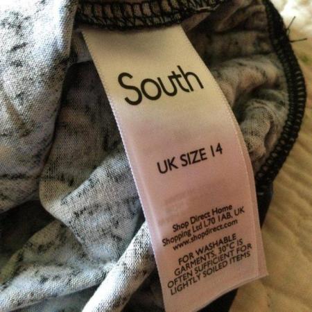 Image 8 of BNWT SOUTH Blue Leopard Print Long Sleeve Top, Size 14