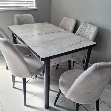 Image 2 of NEW dining table with six chairs