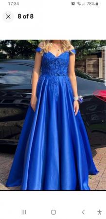Image 3 of Blue prom dress size 10.