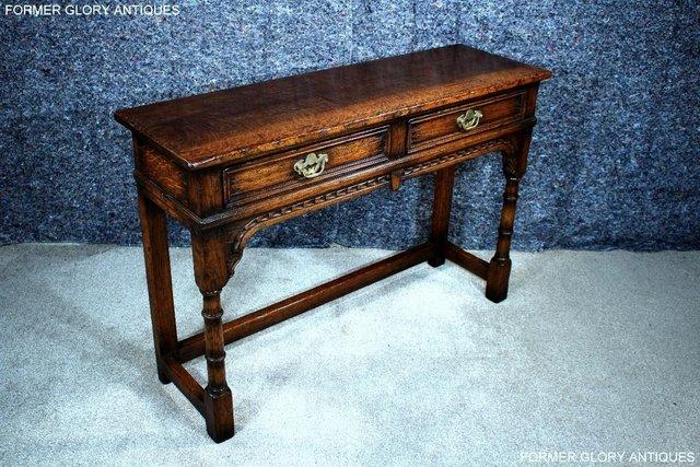 Image 2 of TITCHMARSH & GOODWIN OAK LAMP PHONE HALL CONSOLE TABLE STAND