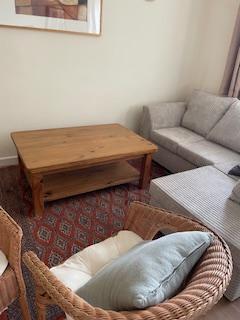 Image 1 of heavy pine coffee table