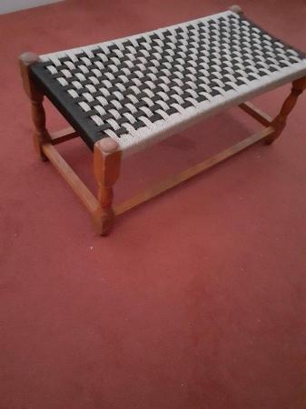 Image 1 of Vintage Seagrass Footstool double length