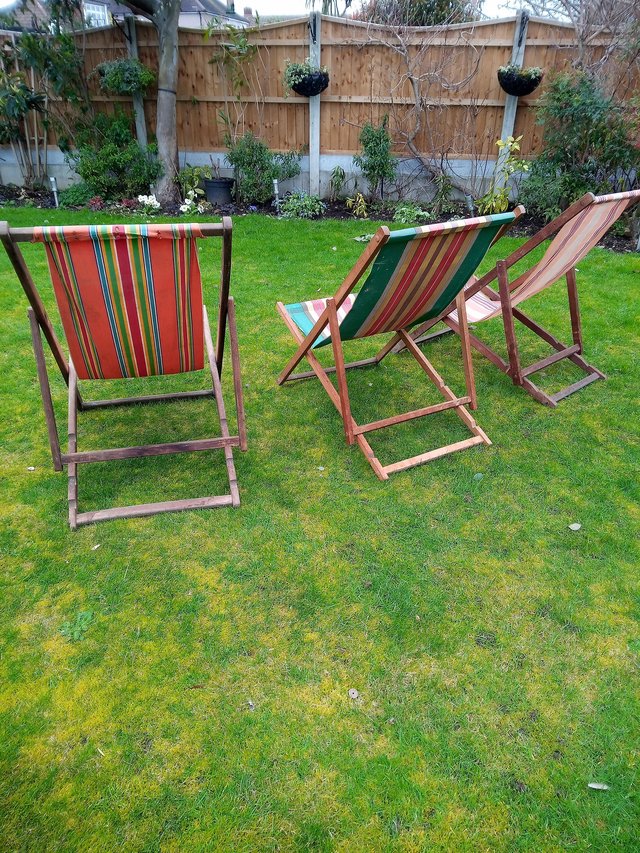 Preview of the first image of Deckchairs, Genuine 1950s.