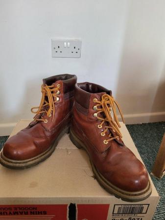 Image 1 of Mens Caterpillar Brown Wide Fit Leather Boots Size UK10