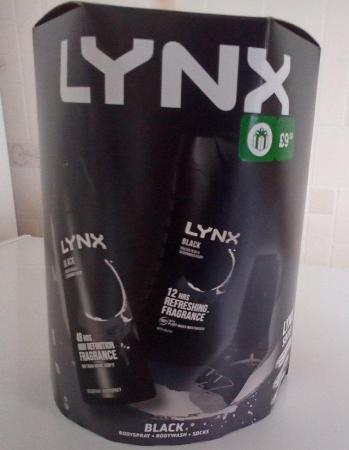 Image 1 of Lynx BlackMens Gift Set. Includes Socks Ideal Xmas Gift