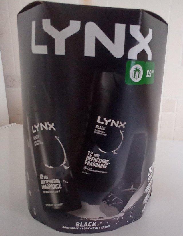 Preview of the first image of Lynx BlackMens Gift Set. Includes Socks Ideal Xmas Gift.