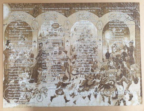 Image 3 of 1000 piece deluxe DOUBLE SIDED JIGSAW called TWELVE DAYS OF