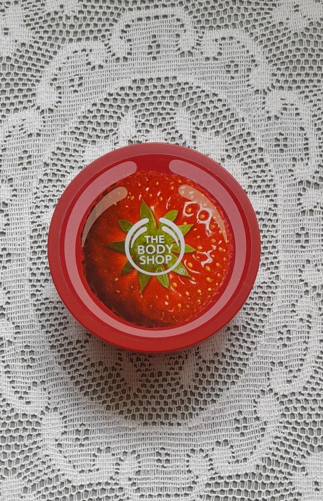 Preview of the first image of Body Shop Strawberry Body Butter.