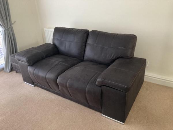 Image 2 of Sofology Black Sofas  and Footstool