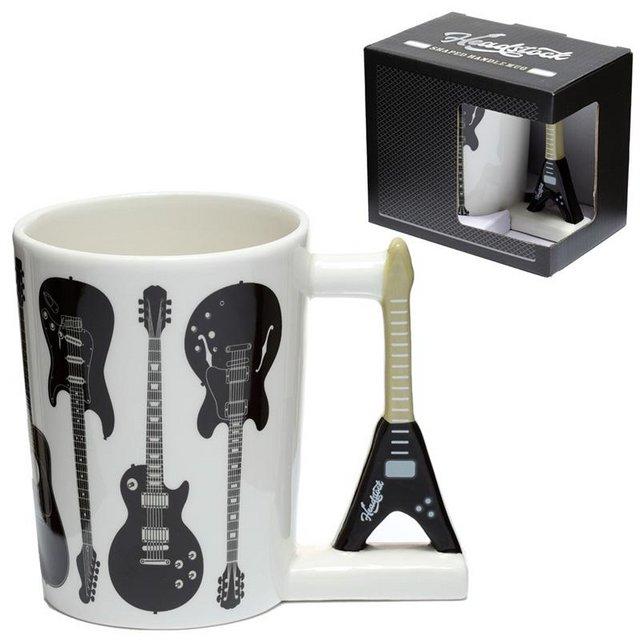 Preview of the first image of Collectable Shaped Handle Ceramic Mug - Headstock Rock Guita.