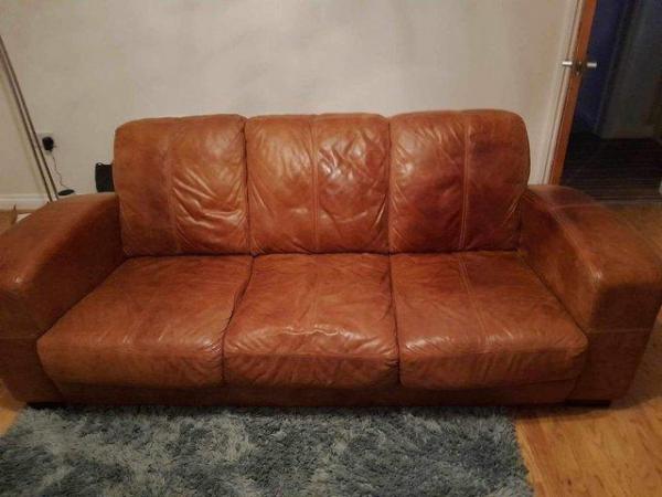 Image 1 of Three seater settee, used but good condition