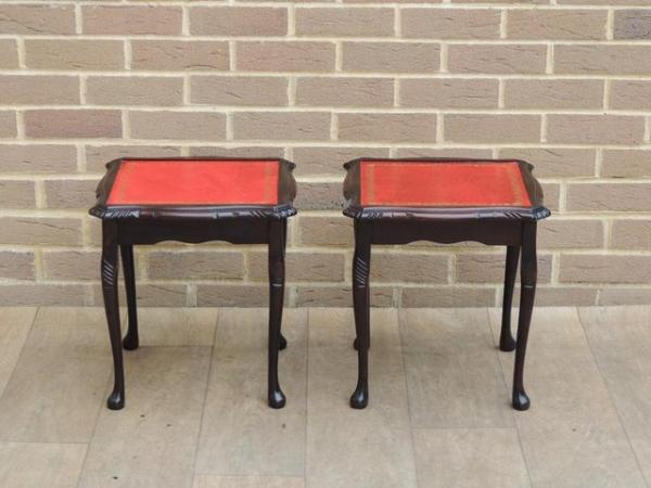 Image 1 of Pair of Queen Anne Side Tables (UK Delivery)