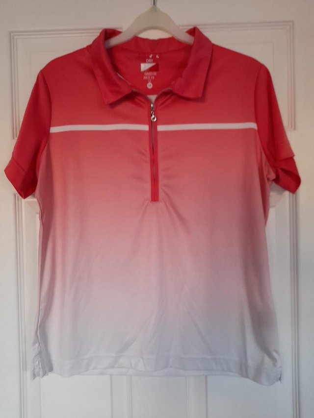 Preview of the first image of Ladies JRB dry golf polo shirt size 14/16.