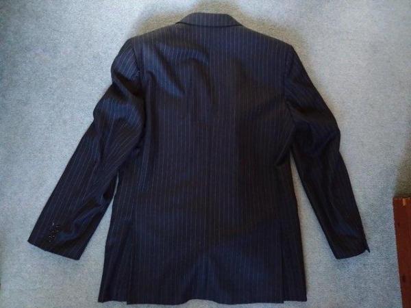 Image 2 of Fairway navy striped double-breasted suit wool jacket
