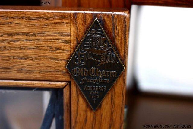 Image 49 of AN OLD CHARM LIGHT OAK CORNER TV DVD CD CABINET STAND TABLE