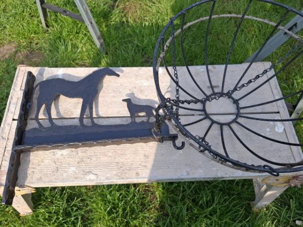 Image 2 of Heavy cast iron hanging bracket of horse and dog