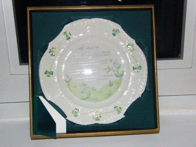 Preview of the first image of BELLEEK PARIAN CHINA MOTHERS BLESSING PLATE.