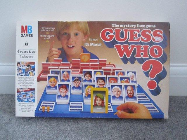 Preview of the first image of Vintage guess who? MB Game 2 players.