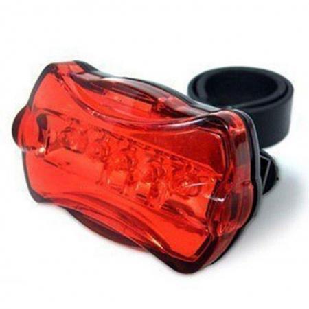 Image 3 of Cycling 5 LED Safety Flashing Rear Tail Lamp