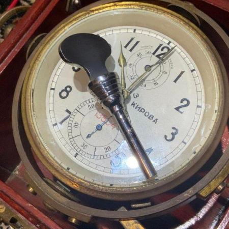 Image 7 of Ships Chronometer in box needs repair