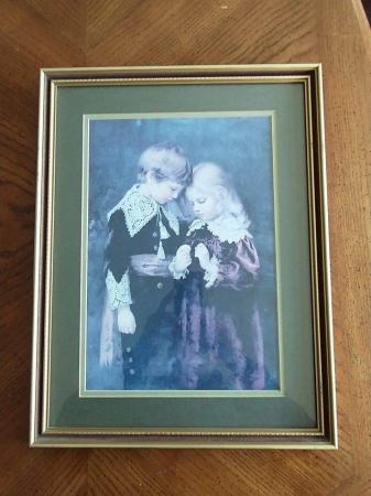 Image 2 of 2vintage, large framed prints of Victorian children..