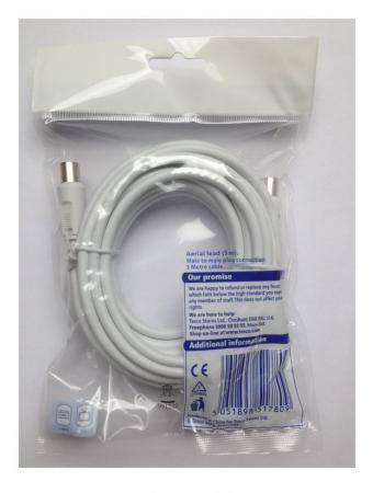 Image 5 of 64 x 5m lg Co-Axial TV, DVD, VCR, FREEVIEW Cable Fly-Leads