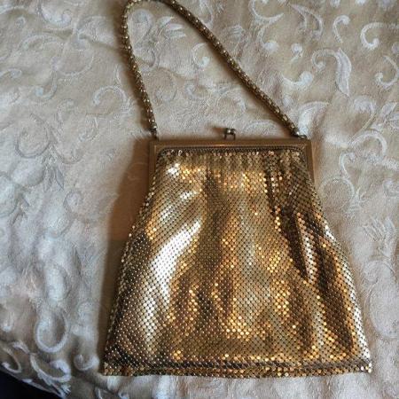 Image 3 of Vintage gold bag / purse chain mail