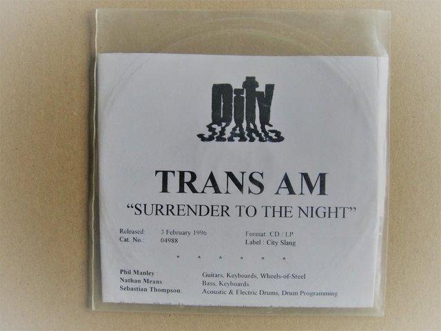 Preview of the first image of Trans AM – Surrender To The Night –Promo CD Album - City S.